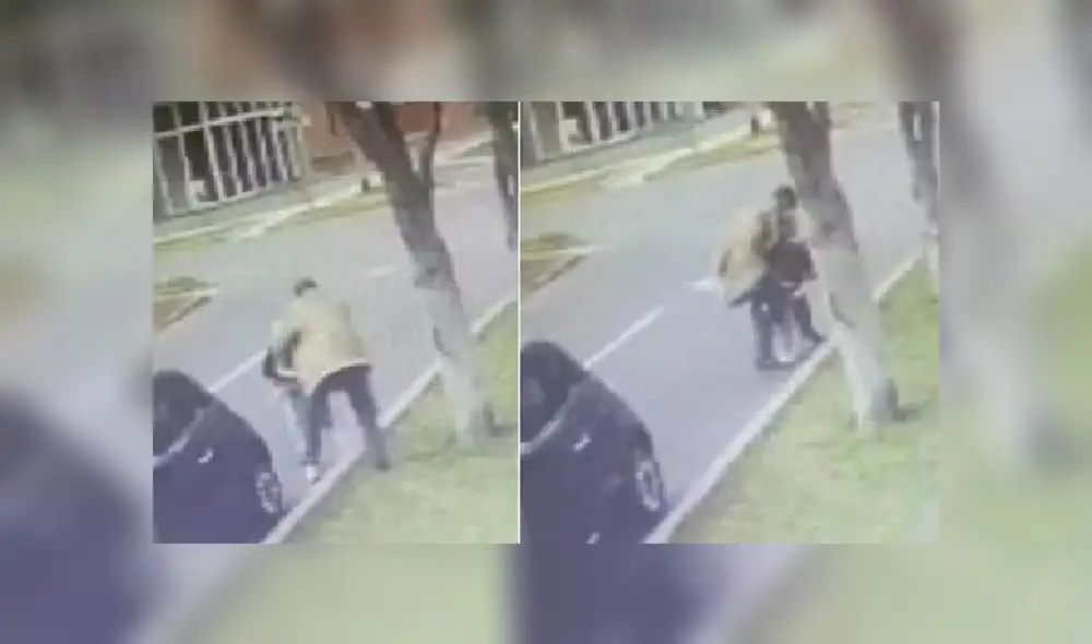 Cámaras de seguridad registraron el intento de asalto en la calle Bonilla. Créditos: Pamela Advíncula / URPI-GLR. Cámaras de seguridad registraron el intento de asalto en la calle Bonilla. Créditos: Pamela Advíncula / URPI-GLR.