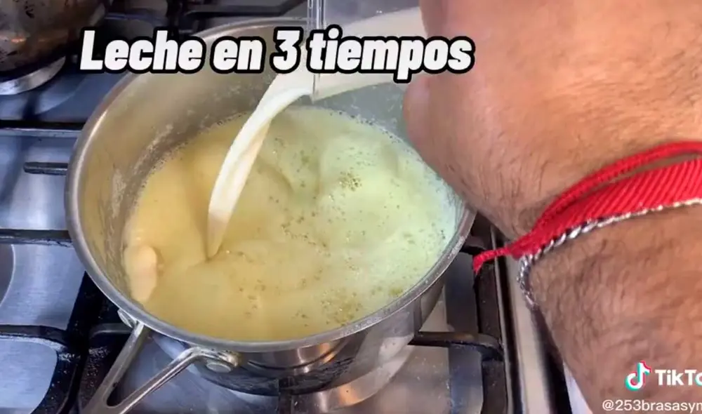 Desliza las imágenes para conocer un poco más sobre la preparación de esta exquisita crema usada en las pastas. Foto: captura de TikTok/253brasasymas