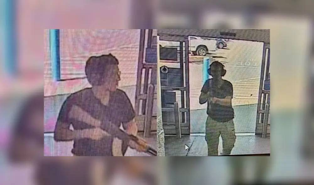 Registros de las cámaras de seguridad durante la entrada de Patrick Cursius a Walmart. Foto: AFP