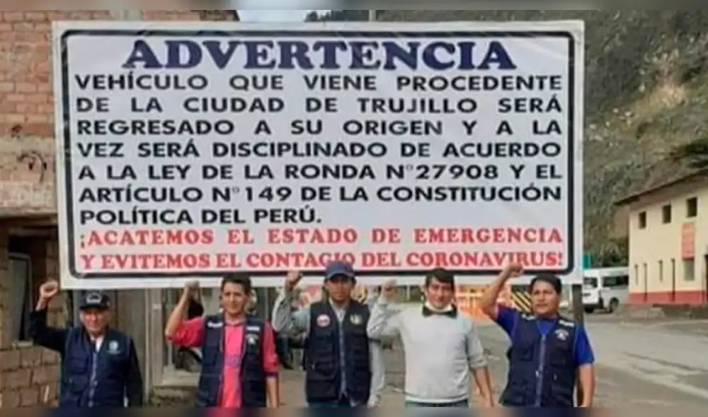 Ronderos buscan evitar la propagación del virus. Ronderos buscan evitar la propagación del virus.