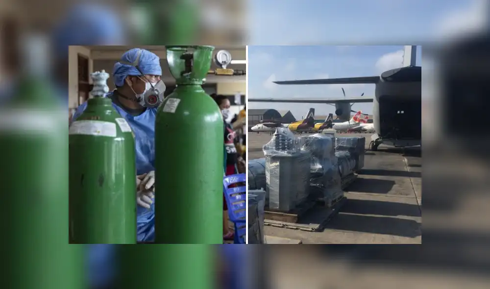 Llegó planta de oxígeno a Iquitos. Foto: Composición