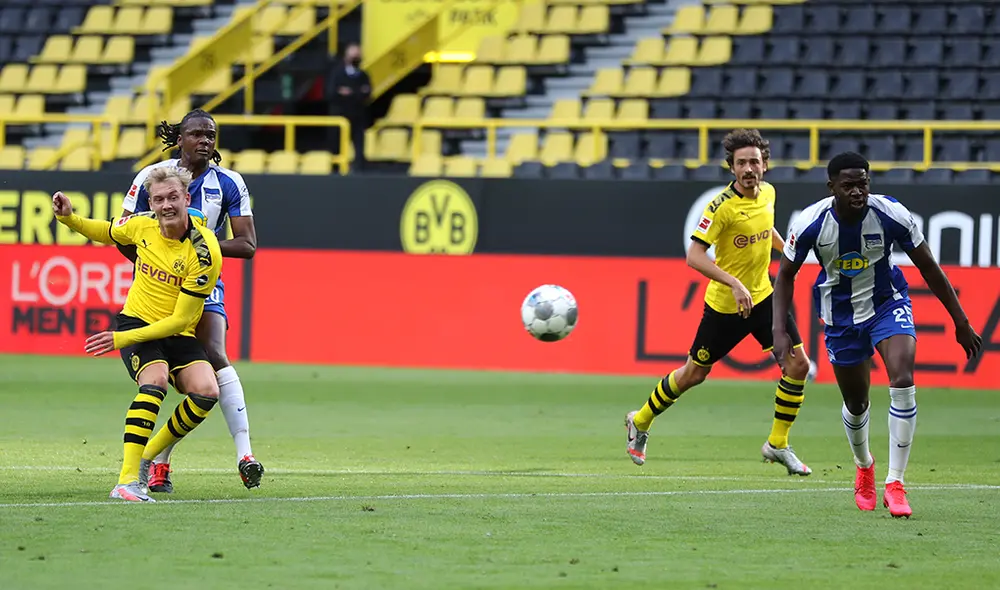 Borussia Dortmund enfrenta al Hertha Berlin por la jornada 30 de la Bundesliga de Alemania. | Foto: AFP