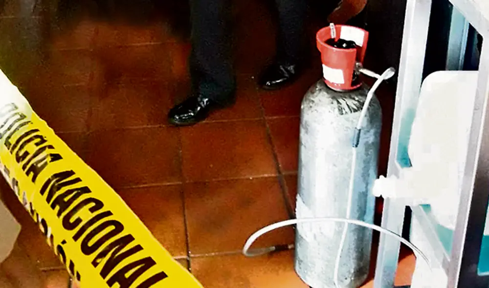 Fatal. Carlos se electrocutó al manipular este balón de gas.