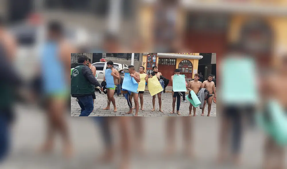 Ronderos pasean desnudos por las calles a presuntos sicarios Otuzco La Libertad Ronderos pasean desnudos por las calles a presuntos sicarios Otuzco La Libertad
