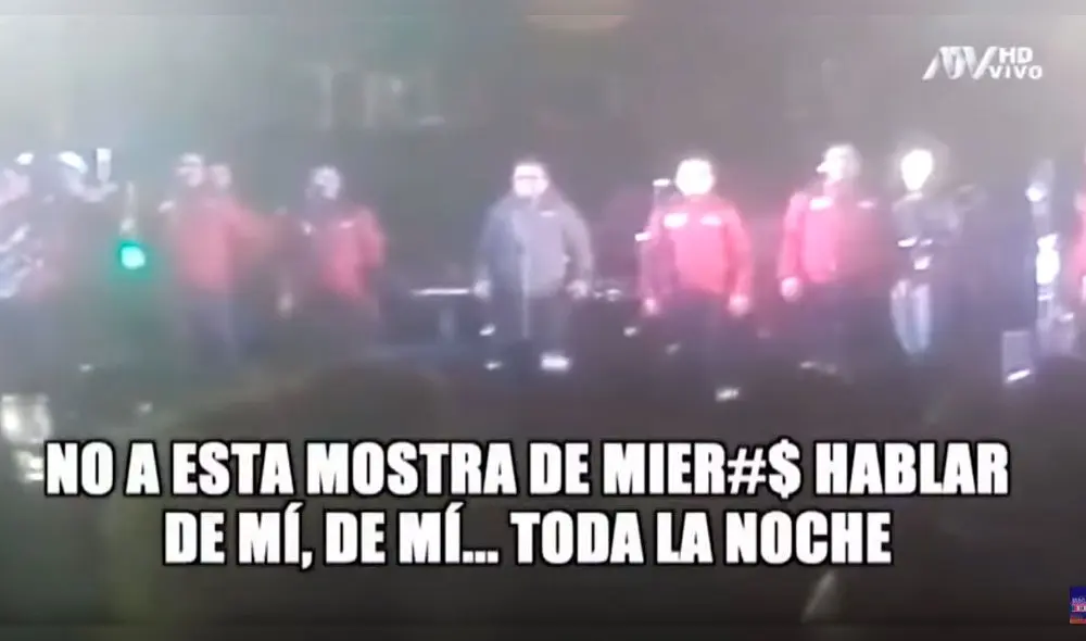 El cumbiambero vuelve a decir lisuras en sus shows y hasta arremetió contra la periodista