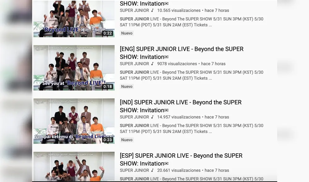 SUPER JUNIOR en Beyond Live Super Show vía V Live