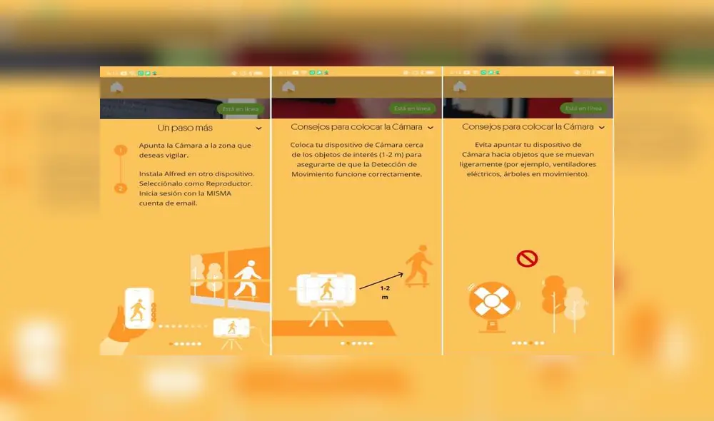 Desliza para saber cómo configurar la aplicación. Foto: Paréntesis.