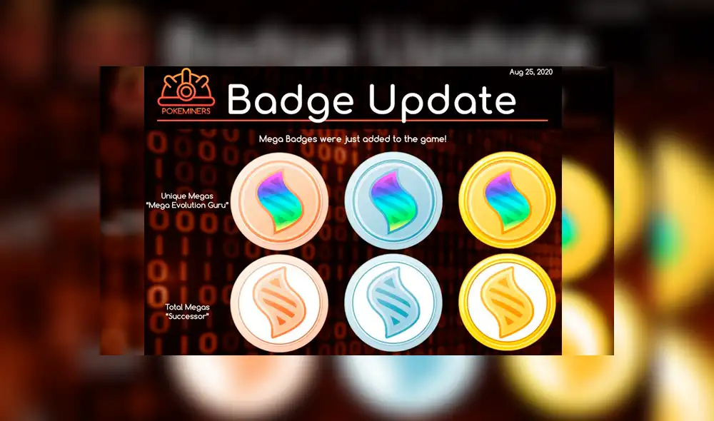 Así lucirían las medallas de megaevolución en Pokémon GO. Foto: PokeMiners.