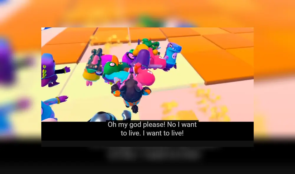 ¿Cómo sería Fall Guys con voces humanas hablando por doquier? Imagen: YouTube/The Warp Zone.
