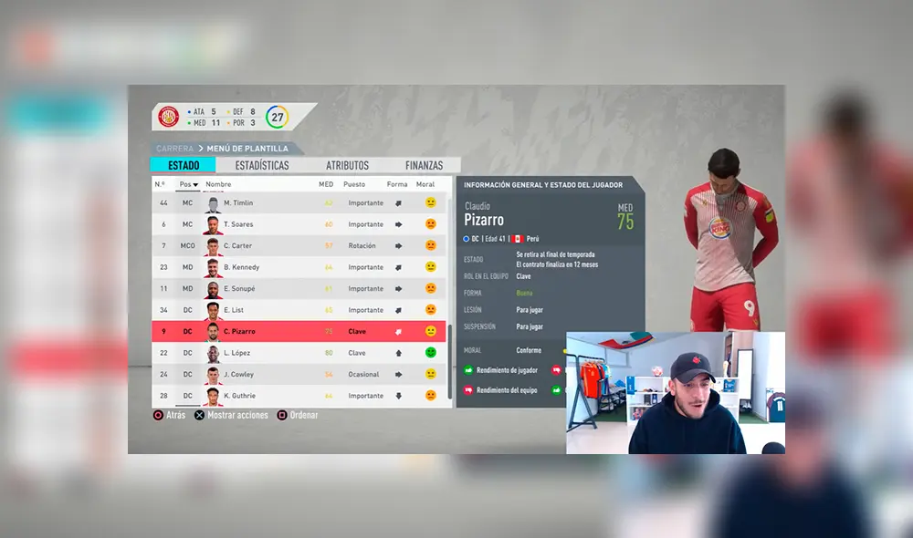 Youtuber ficha a Claudio Pizarro en FIFA 20 por 1 euro.