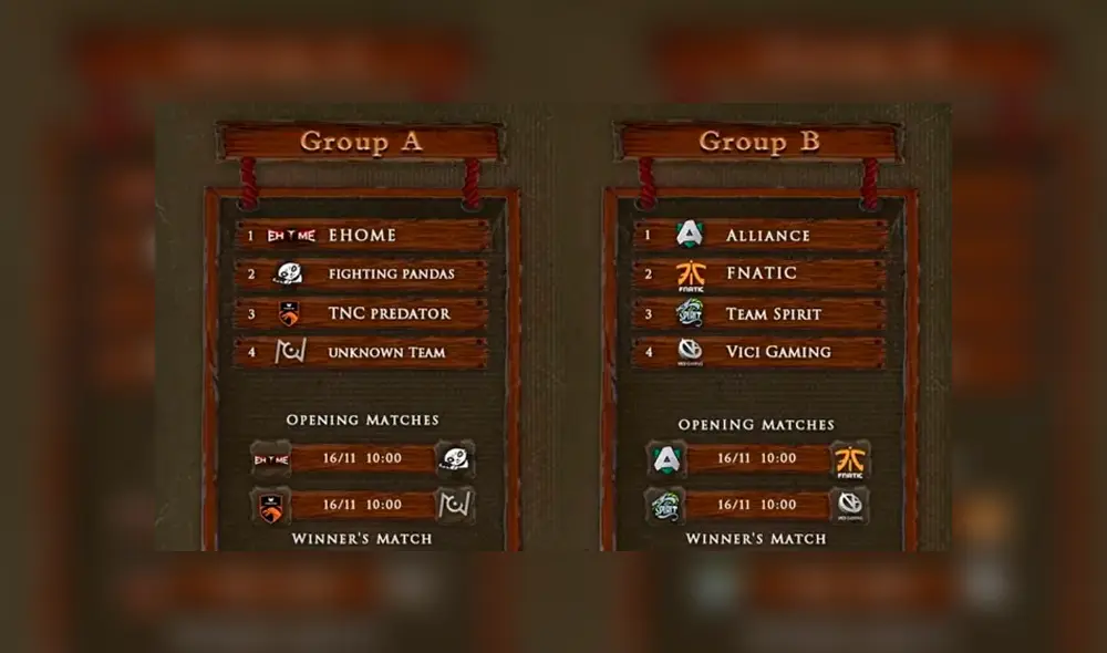 Estos son las partidas de beastcoast y Team Unknown.