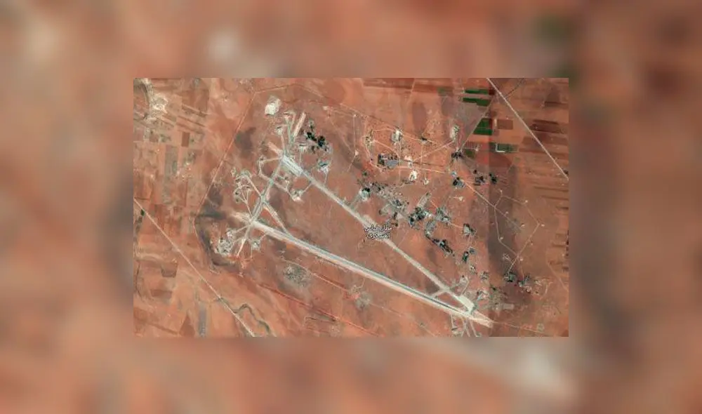 Google Maps: Así quedó la base aérea Siria que fue bombardeada por EE.UU.