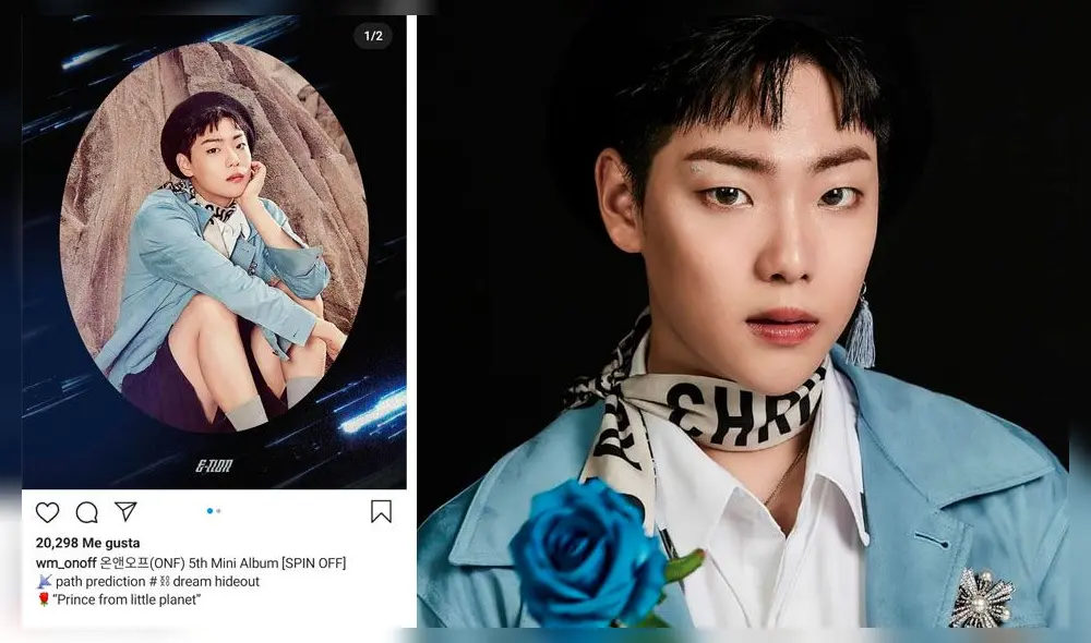 ONF: foto conceptual individual de E_TION  para el 5th mini álbum [SPIN OFF]. Crédito: Instagram