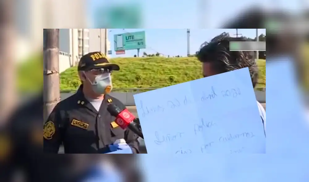 "Dios los bendiga", indica la carta escrita por el menor. Foto: Captura / América TV. "Dios los bendiga", indica la carta escrita por el menor. Foto: Captura / América TV.
