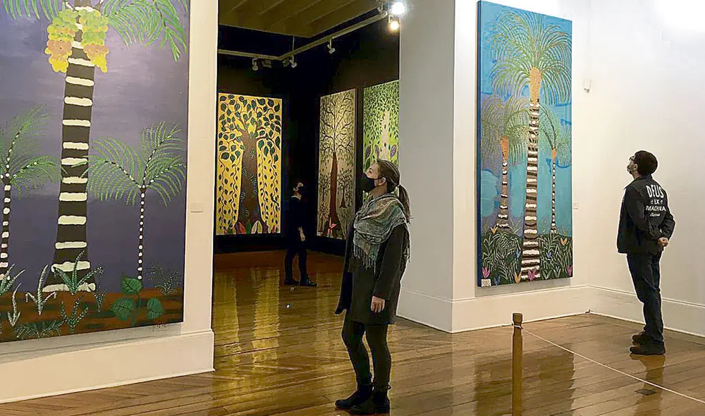 Pinturas. Muestra “Árboles” del artista shipibo Roldán Pinedo en el CC Garcilaso.