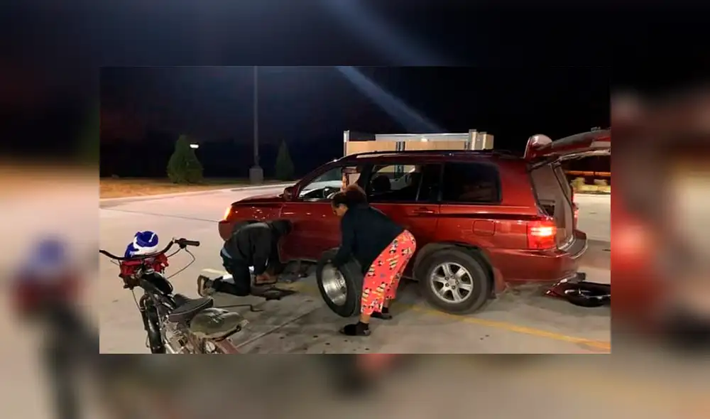 Indigente ayuda a una mujer a cambiar un neumático y lo hospedan en hotel 5 estrellas 