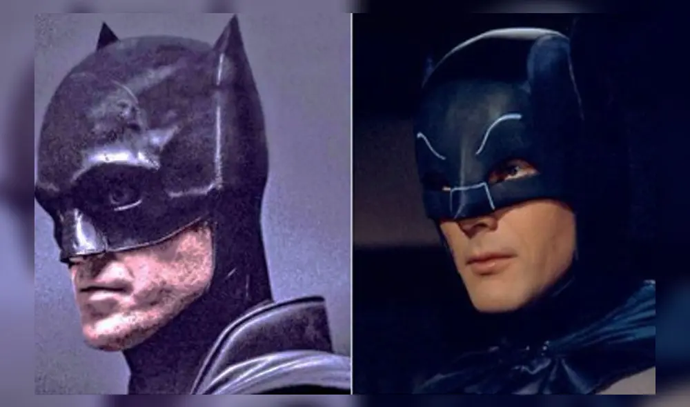 Robert Pattinson es comparado con Adam West, gracias al traje mostrado en el video emitido en redes sociales.