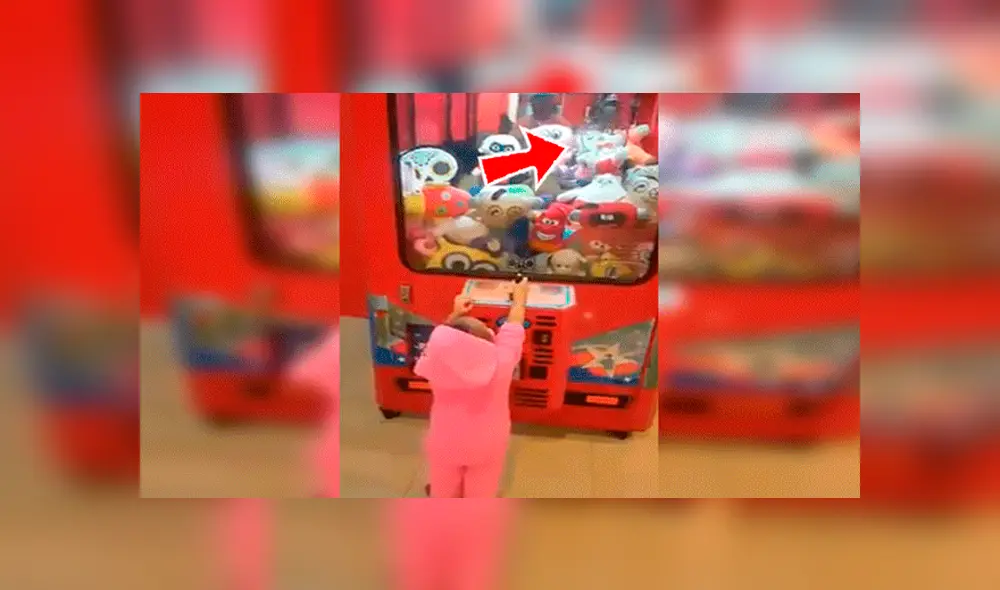 Facebook viral: Niña enseña ‘truco’ infalible para ganar en máquina de peluches 