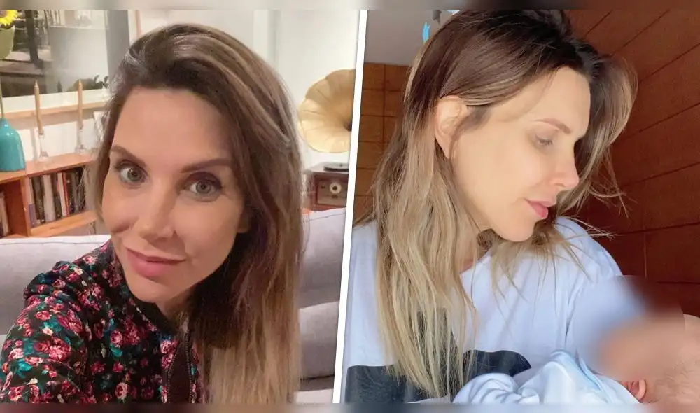 Juliana Oxenford celebra el primer mes de  su segundo hijo. Foto: composición Instagram
