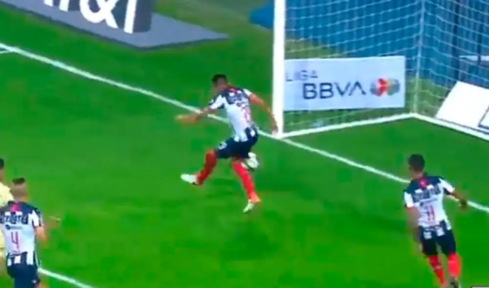Autogol de Carlos Rodríguez en el América vs. Monterrey por la Liga MX. Foto: Captura