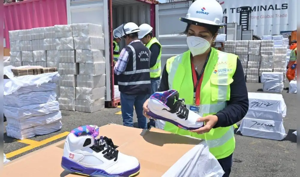 Sunat incautó más de 65.000 pares de zapatillas valorizadas en S/ 8 millones