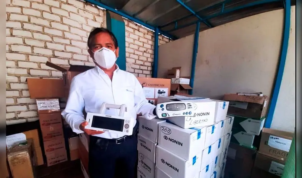 Entregaron 200 pulsioxímetros para lucha contra COVID-19 en hospitales de La Libertad. Foto Prensa EsSalud.