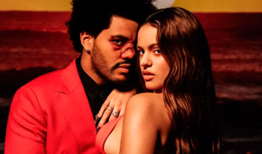 Rosalía y The Weeknd sorprendieron a sus fans al estrenar la versión remix de “Blinding lights”, la canción más escuchada del 2020. Foto: @rosalia.vt Instagram