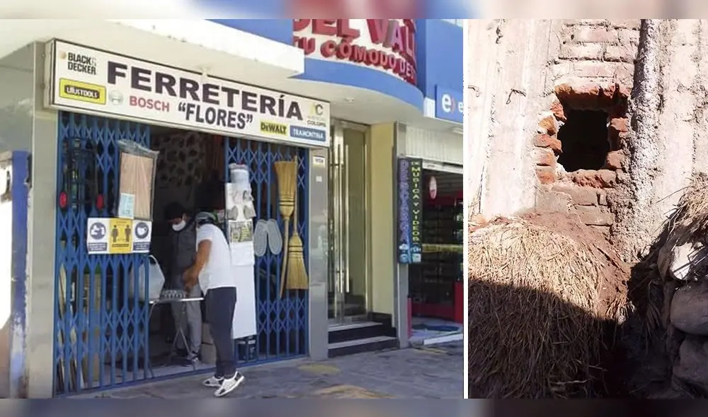 Delincuentes hicieron forado para ingresar a robar a ferretería en Aplao - Castilla. Delincuentes hicieron forado para ingresar a robar a ferretería en Aplao - Castilla.