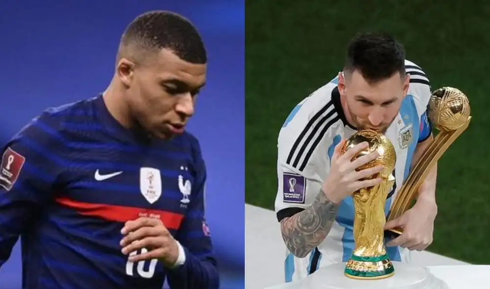 Kyliam Mbappé relevó lo que le dijo a Messi tras perder la final de Qatar 2022. Foto: composición LR/AFP Kyliam Mbappé relevó lo que le dijo a Messi tras perder la final de Qatar 2022. Foto: composición LR/AFP