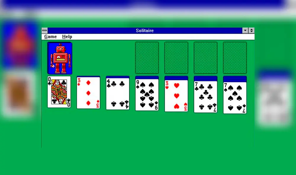 Solitario llegó junto con la versión 3.0 de Microsoft en 1990. Solitario llegó junto con la versión 3.0 de Microsoft en 1990.