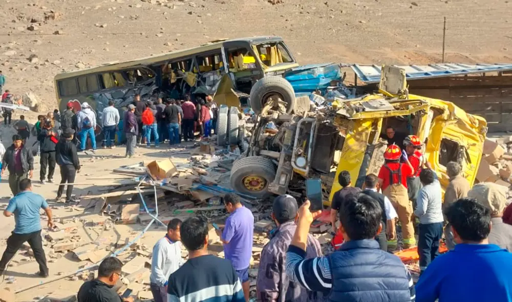 Accidente se registró en el kilómetro 860 de la vía Panamericana Sur. Foto: difusión