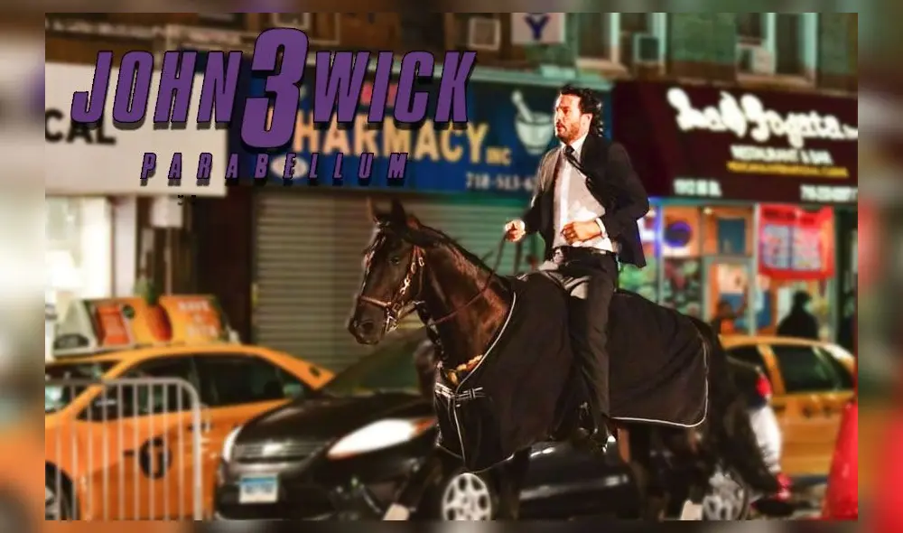 La escenade John Wick montado en caballo no estaba prevista.