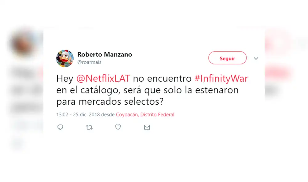 Netflix anunció a Infinity War para su servicio, pero amarga verdad fue revelada