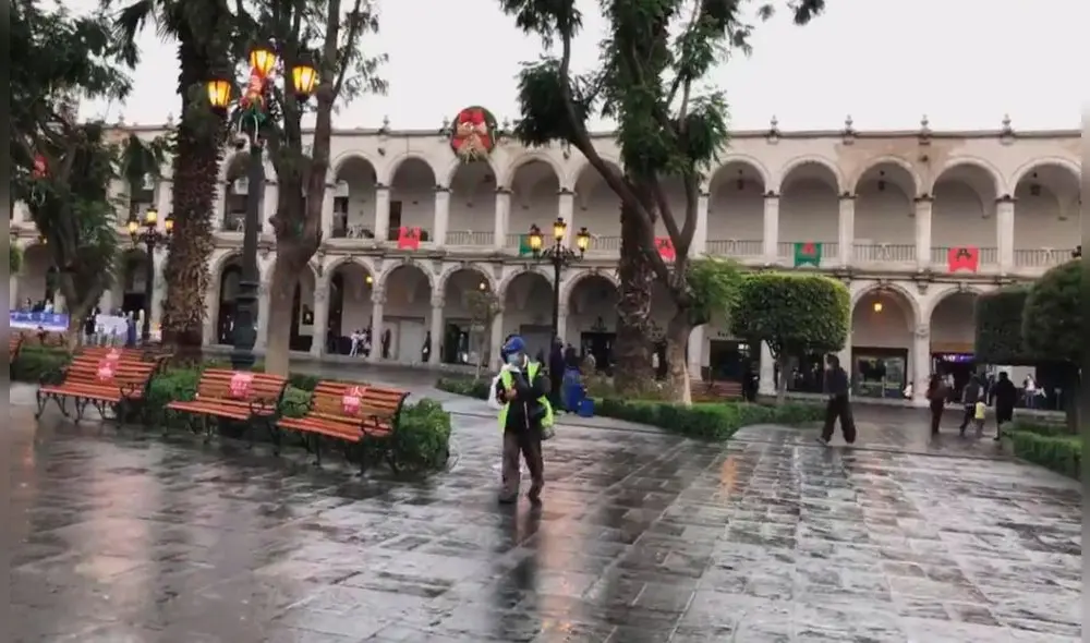 Este martes se reportaron lluvias en la ciudad de Arequipa. Captura video Iletrados. Este martes se reportaron lluvias en la ciudad de Arequipa. Captura video Iletrados.