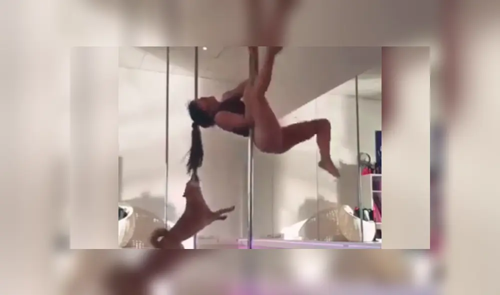 YouTube viral: bella joven hace sexy baile de ‘pole dance’ y su perro le arruina su presentación [VIDEO]