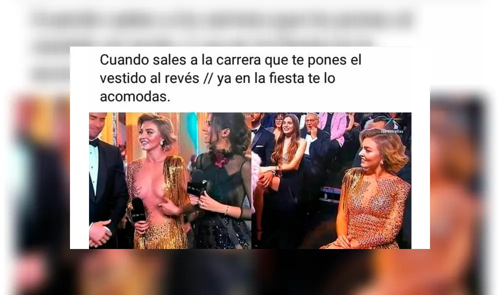 Memes de Angelique Boyer se vuelven tendencia en Facebook tras usar vestido al revés [FOTOS]