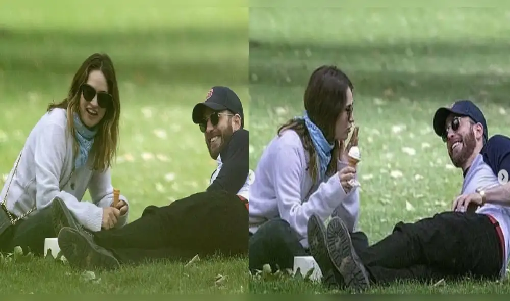 Lily James y Chris Evans son nuevamente captados paseando juntos por un parque de Londres