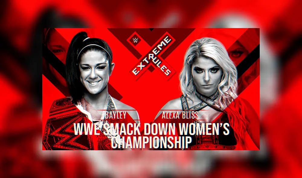 Alexa Bliss vs. Bayley se enfrentan por el título femenino de SmackDown. Créditos: WWE
