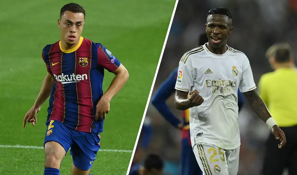 Barcelona realizó contrataciones como la de Sergiño Dest, mientras que Real Madrid apostó por la continuidad de futbolistas como Vinícius Júnior. Foto: Composición AFP