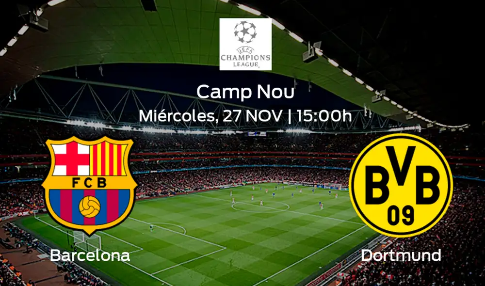 Sigue aquí EN VIVO ONLINE el Barcelona vs. Borussia Dortmund por la fecha 5 del Grupo F de la UEFA Champions League 2019-2020. | Foto: EFE Sigue aquí EN VIVO ONLINE el Barcelona vs. Borussia Dortmund por la fecha 5 del Grupo F de la UEFA Champions League 2019-2020. | Foto: EFE