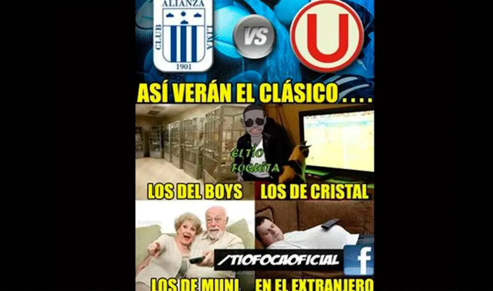 Los memes calientan la previa del clásico del fútbol peruano entre Universitario y Alianza Lima. | Foto: Facebook