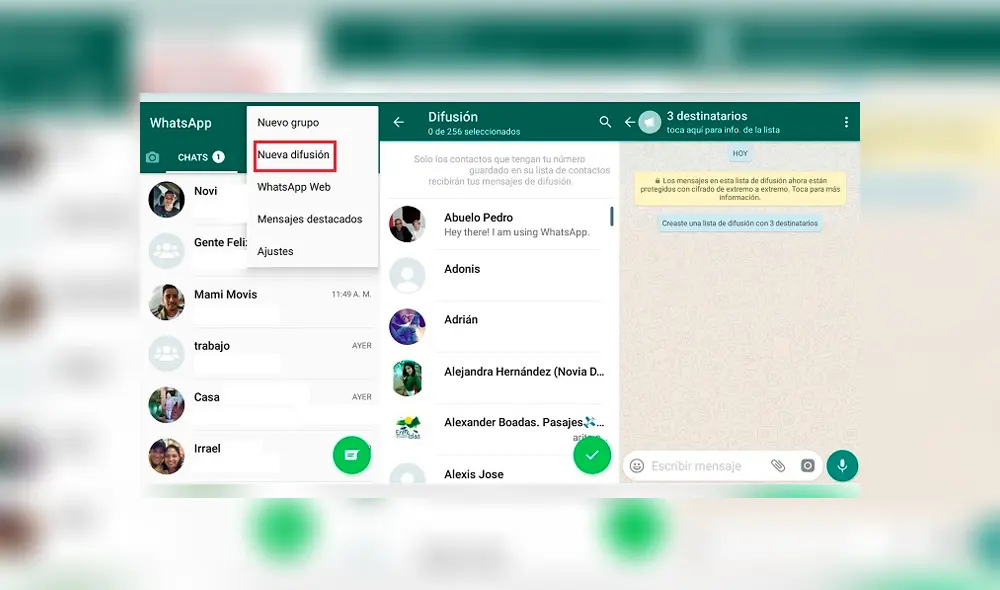 Conoce todos los pasos para detectar a espías en mensajes de difusión.
