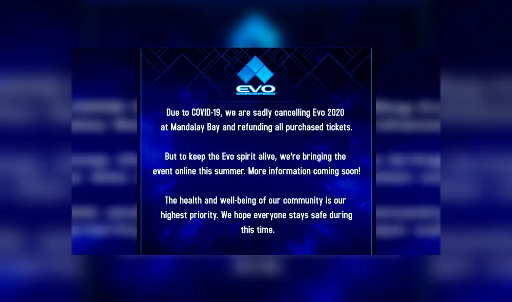 Así lo confirmaron sus organizadores, quienes también anunciaron que el evento se celebrará de forma online. Así lo confirmaron sus organizadores, quienes también anunciaron que el evento se celebrará de forma online.