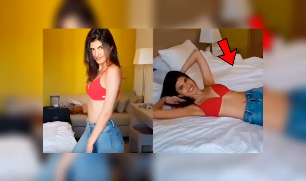 La chica quiso impresionar con su sensual figura, sin imaginar, lo que le sucedería. Foto: captura La chica quiso impresionar con su sensual figura, sin imaginar, lo que le sucedería. Foto: captura