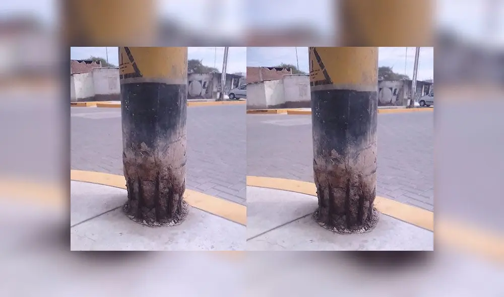 Poste en mal estado-denuncia