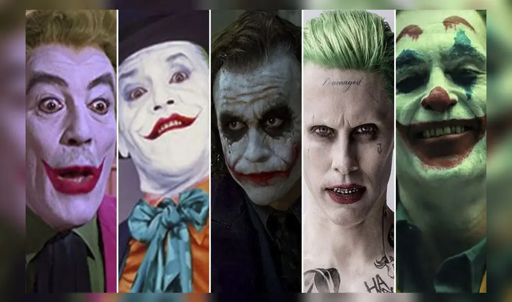 El Joker ha sido intepretado por distintos actores durante los últimos 40 años.