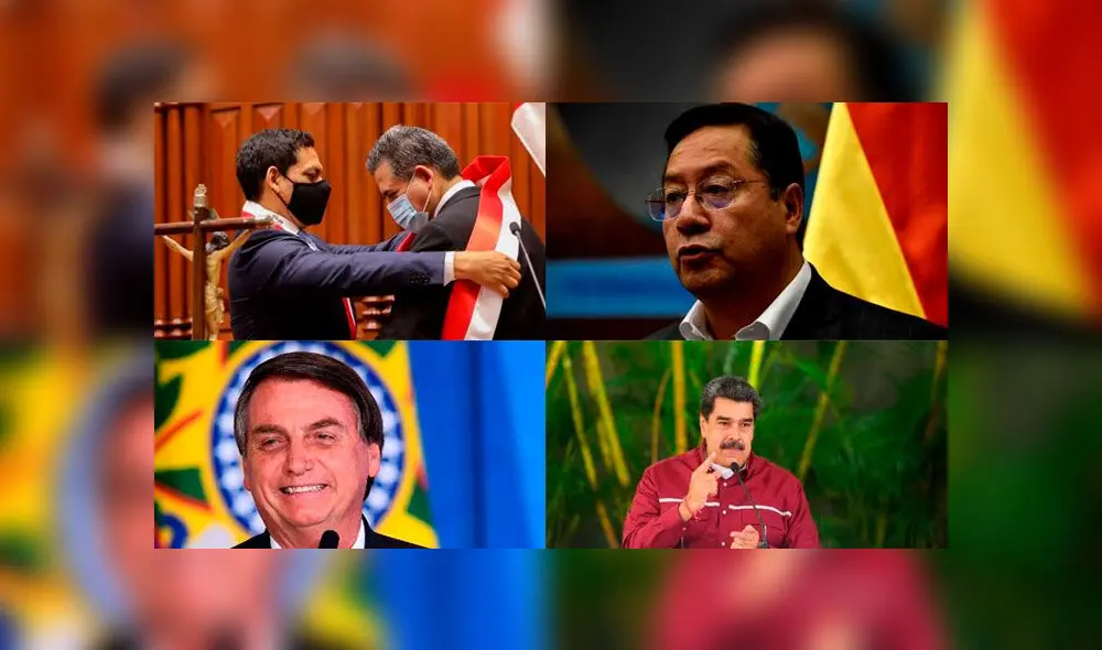 Presidentes de Perú, Bolivia, Brasil y Venezuela. Foto: Composición/ LR