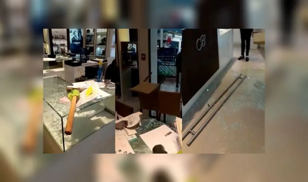Balacera en Jockey Plaza: así quedó joyería de centro comercial tras asalto [VIDEO]