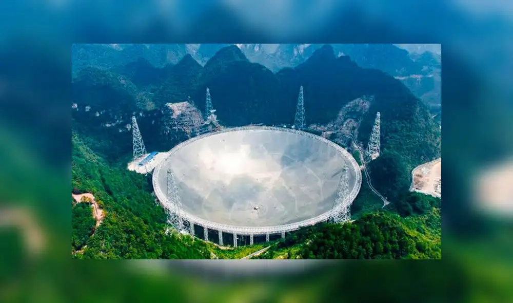 El FAST es 2.5 veces más sensible que el segundo radiotelescopio más grande del mundo. Foto: Xinhua.