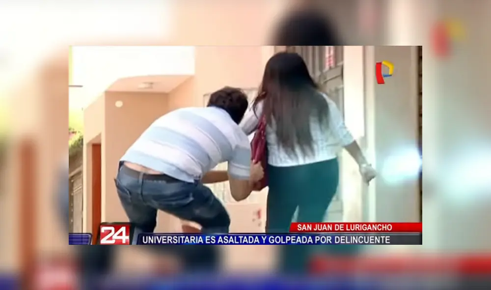 SJL: delincuente utiliza hasta piedras para asaltar a estudiante [VIDEO]